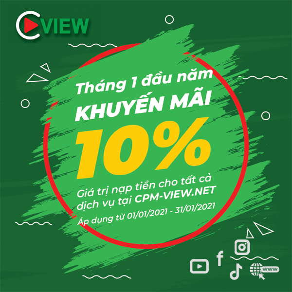 Cpm view khuyến mãi tháng 1