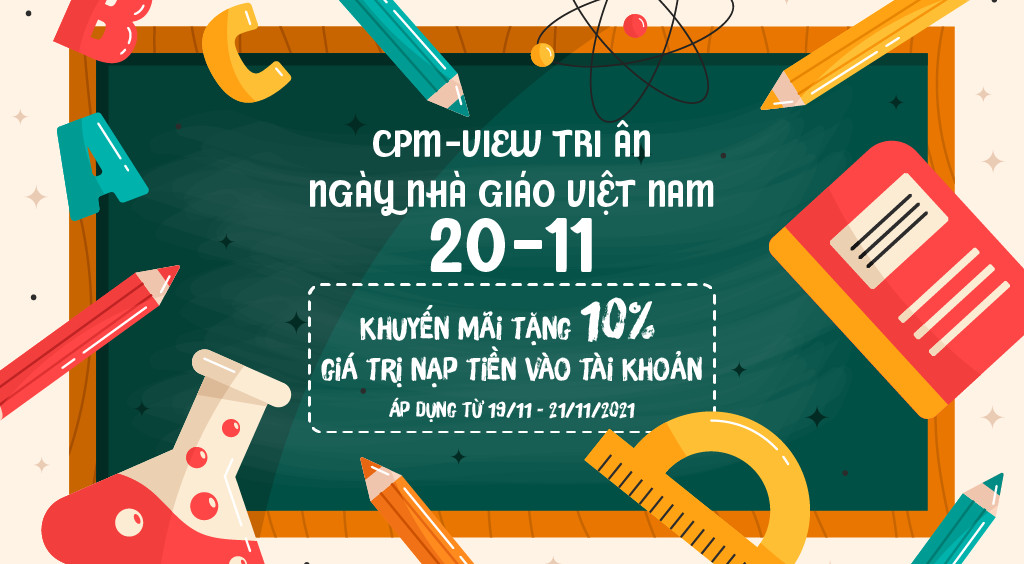 CPM-VIEW khuyễn mãi 20/11