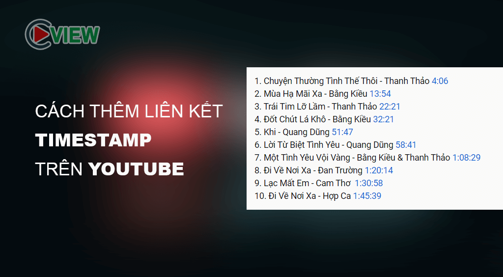Cách thêm liên kết timestamp trên youtube