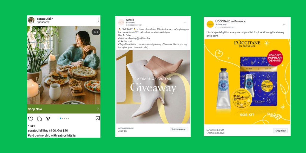Instagrams ads example