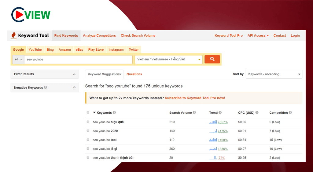 Keyword tool io seo youtube hiệu quả