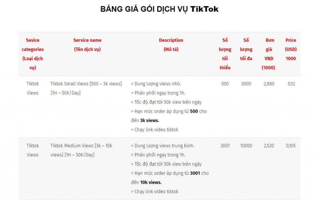 bang gia dich vu mua view video tiktok tai cpm view