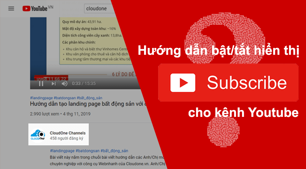 cách bật tắt hiển thị subscriber youtube 2020