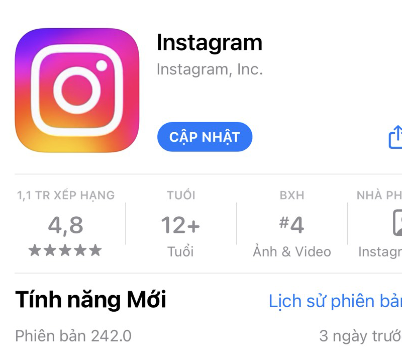 cẬP NHẬT INSTAGRAM