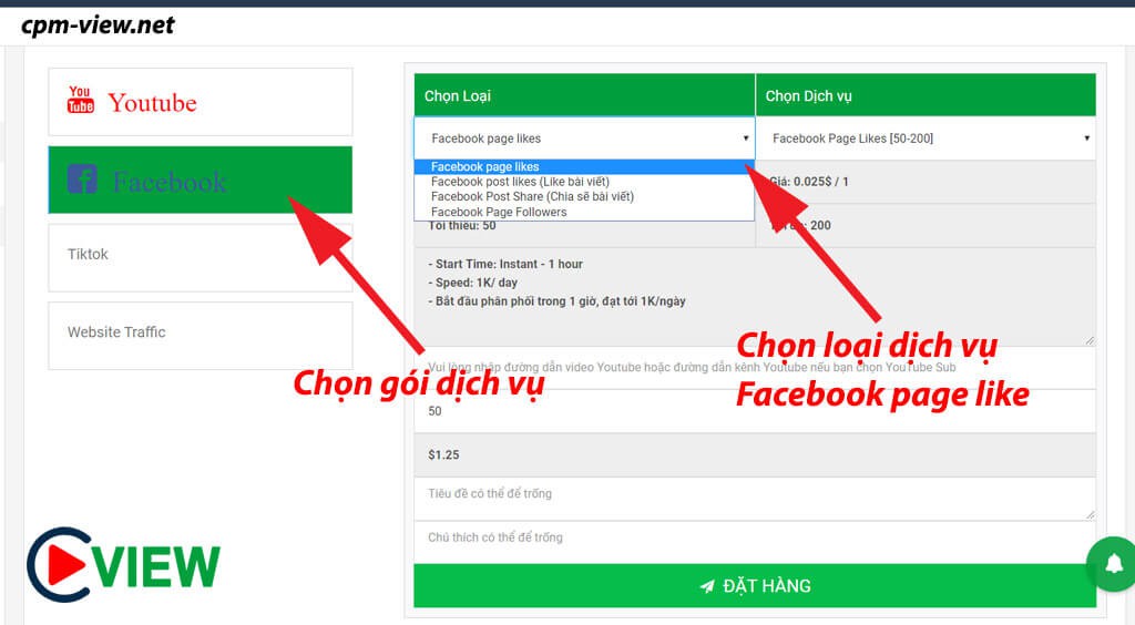 dich vụ tang like fanpage facebook