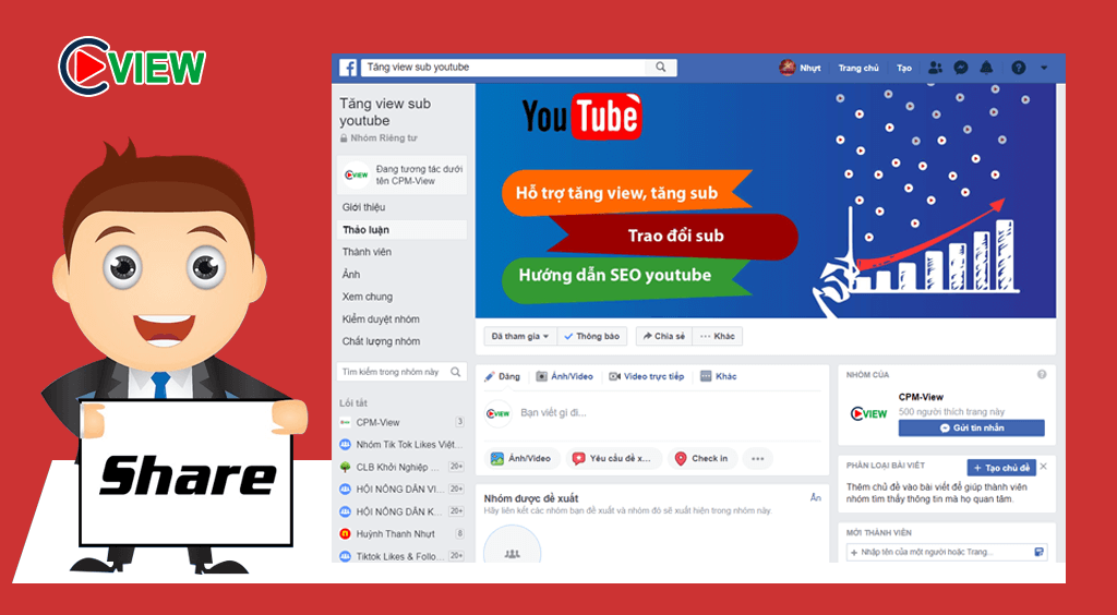 share video youtube trên facebook