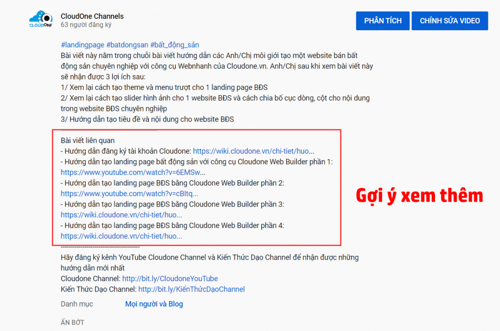 viết mô tả video youtube